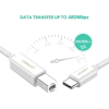 Кабель UGREEN US241 USB-C 2.0 to USB-B 2.0 Print Cable White (40560)